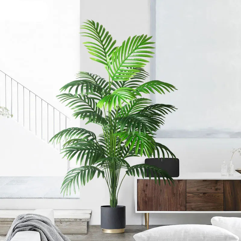 90–120cm Large Artificial Palm Tree – Tropical Faux Green Plant for Home & Garden Decor