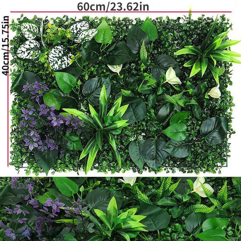 Artificial Grass Wall Panel Boxwood Hedge – Faux Greenery for Indoor & Outdoor Decor