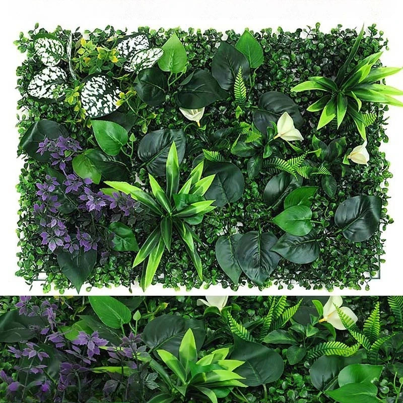 Artificial Grass Wall Panel Boxwood Hedge – Faux Greenery for Indoor & Outdoor Decor