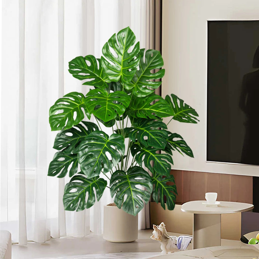 70–100cm Artificial Monstera Tree Fake Palm Plant Tropical Home Decor