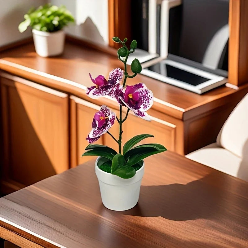Artificial Orchid Flower – Fade Resistant Faux Plant for Home & Office Decor