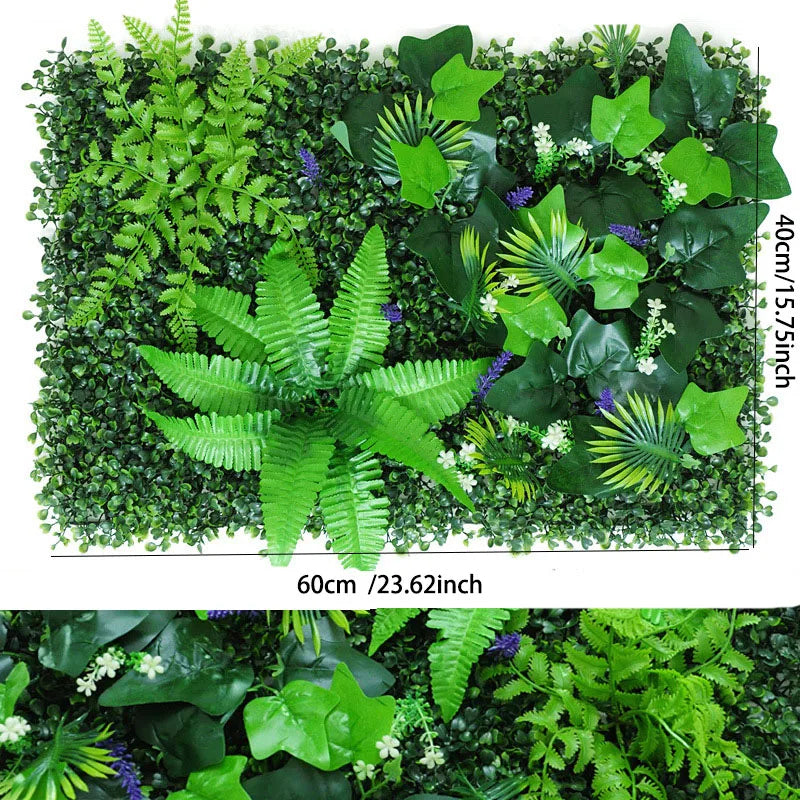 Artificial Grass Wall Panel Boxwood Hedge – Faux Greenery for Indoor & Outdoor Decor