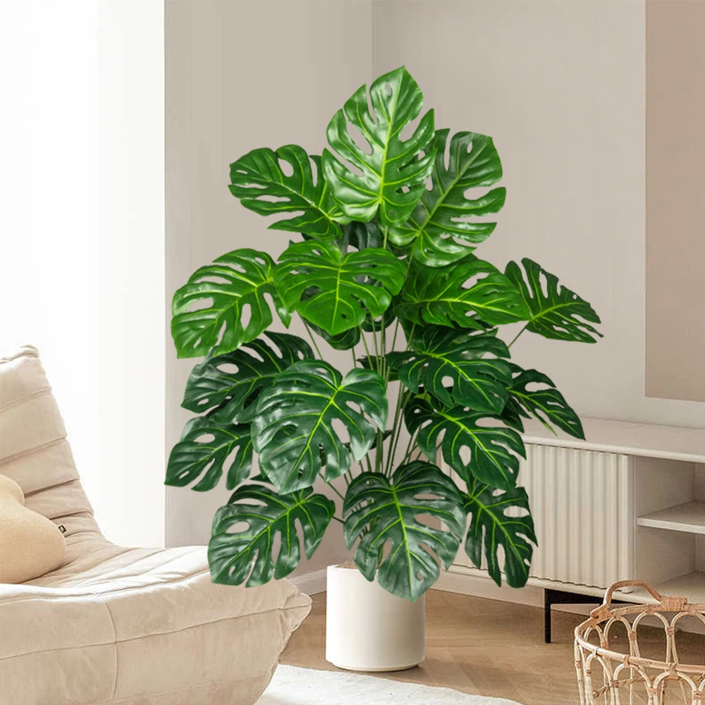 70–100cm Artificial Monstera Tree Fake Palm Plant Tropical Home Decor