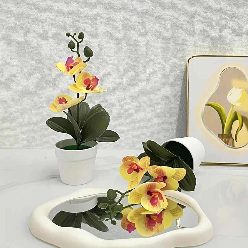 Artificial Orchid Flower – Fade Resistant Faux Plant for Home & Office Decor