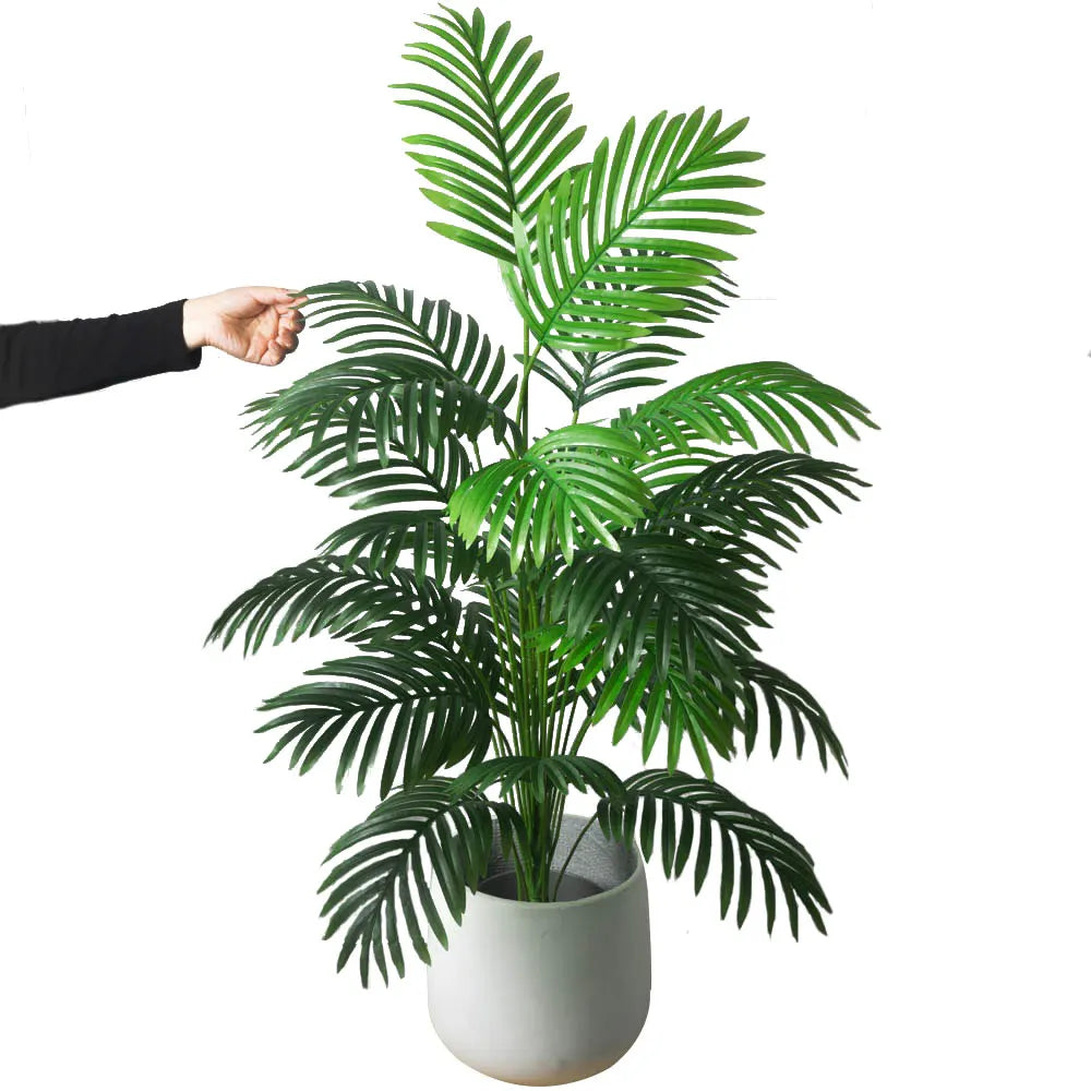 90–120cm Large Artificial Palm Tree – Tropical Faux Green Plant for Home & Garden Decor