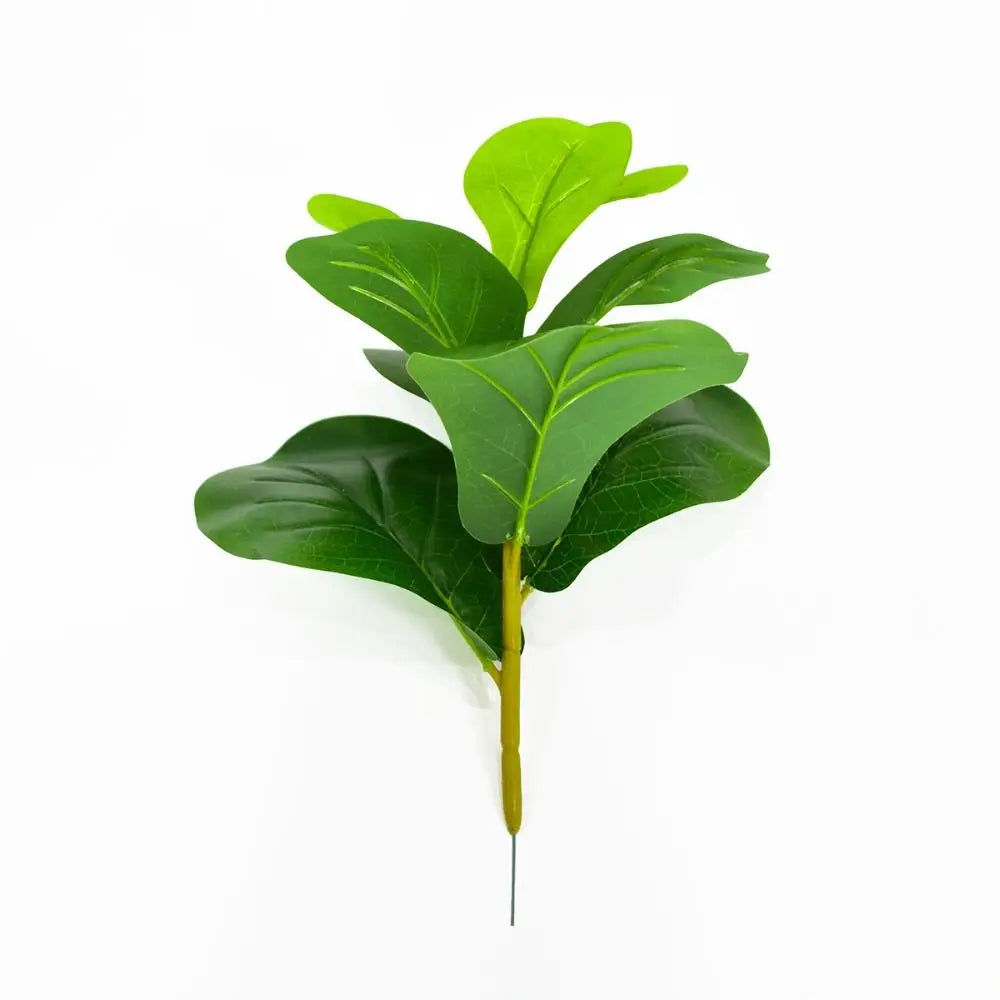 Large Artificial Fiddle Leaves Fig Tree Plastic Vibrant Tropical Banyan Plants Branch Real Touch Delicate