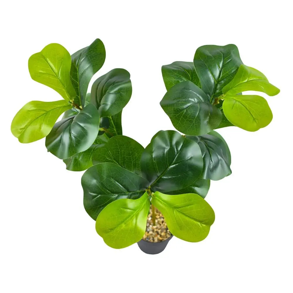 Large Artificial Fiddle Leaves Fig Tree Plastic Vibrant Tropical Banyan Plants Branch Real Touch Delicate